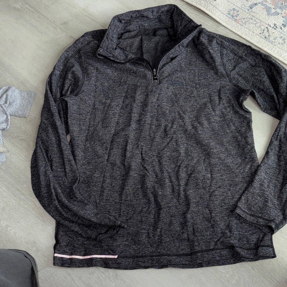 Lululemon pull over Dark Gray Quarter-Zip Sweater size 10